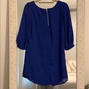 Royal Blue Silk Dress